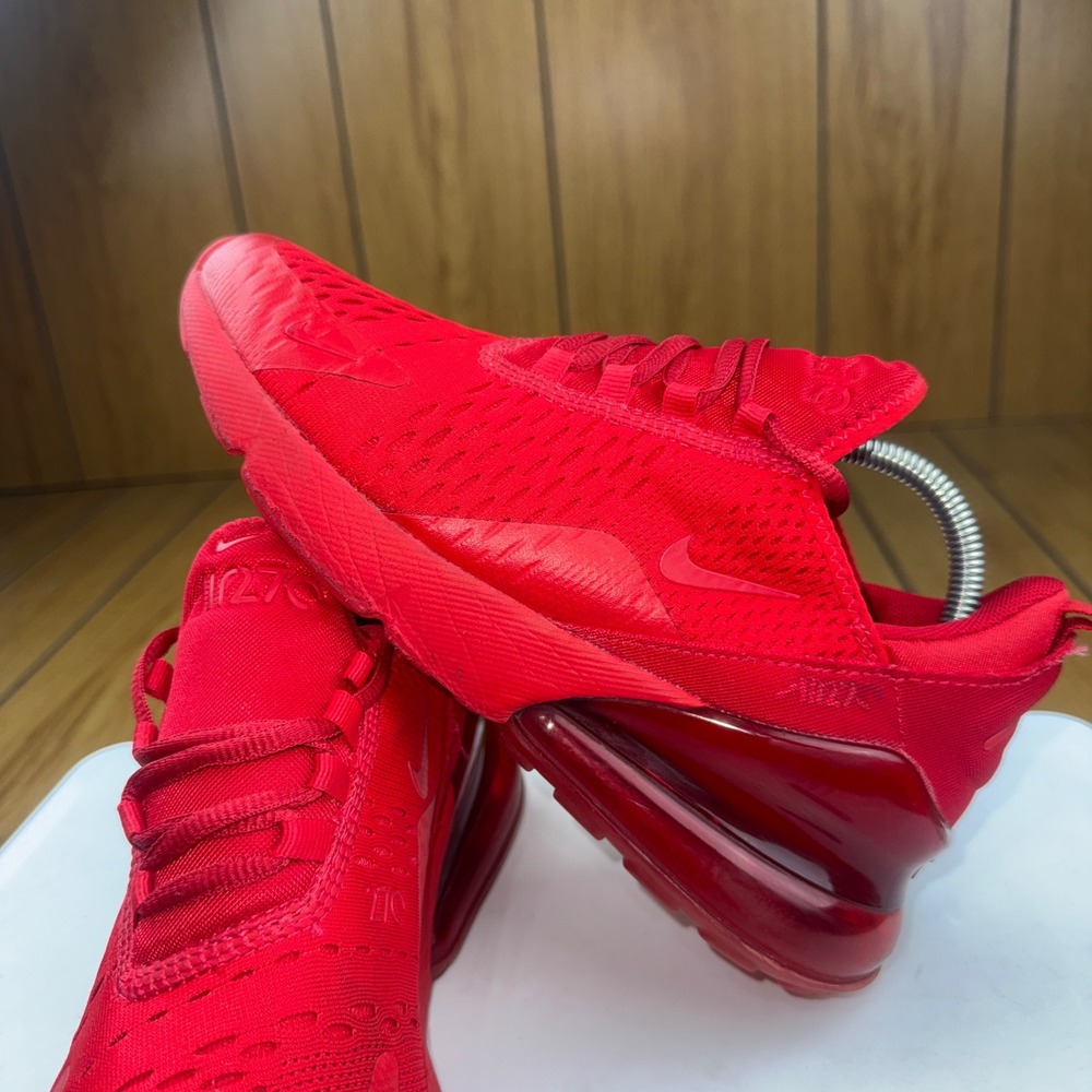 Nike Air Max 270 GS University Red Sneakers CW6987-600 Mens 4.5Y Womens 6